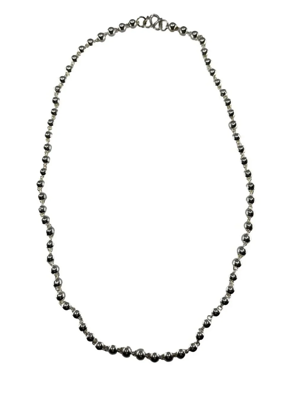 925 Sterling Silver Bead Chain Necklace 5mm Ball Choker 18